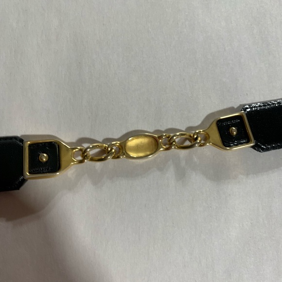 DIOR size M/L 29"-33" black leather chainlink BELT - Picture 8 of 15